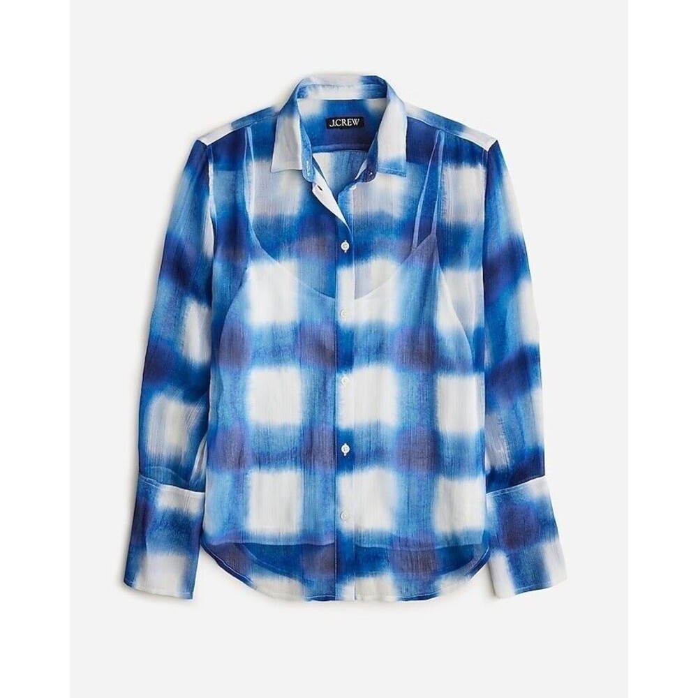 J.Crew Garçon classic shirt in crinkle cupro lightweight NWT Size 00